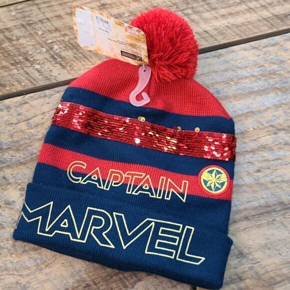 Girls Marvel pom pom toboggan - Picture 3 of 3